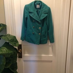 Old navy teal peacoat
